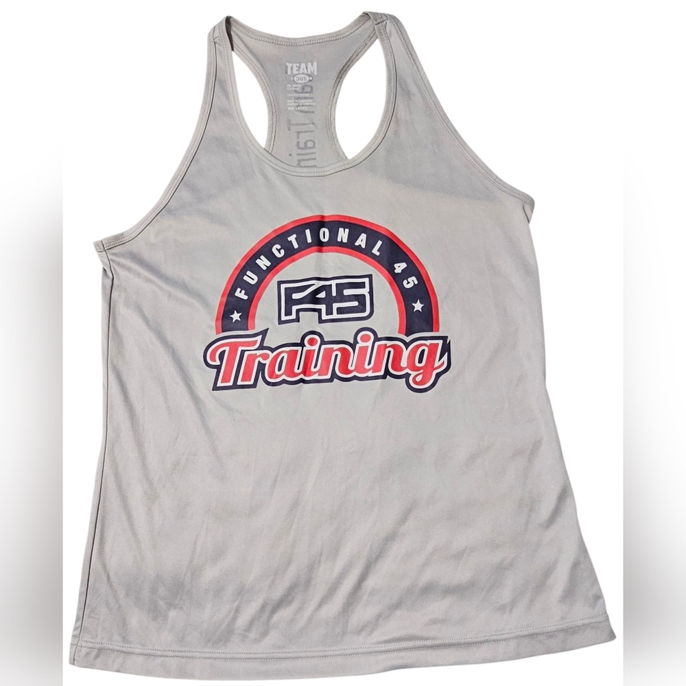 F45 Training Women's Light Gray Racerback Tank